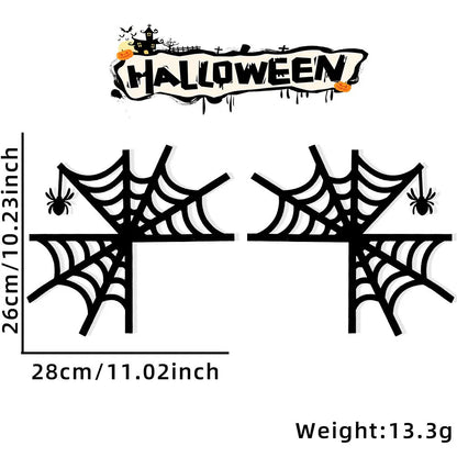 Halloween Door Frame Decoration,Bats,Pumpkins,Spider Webs,Door and Window Corner Sign, Halloween Home Decor,corner Stickers 2024
