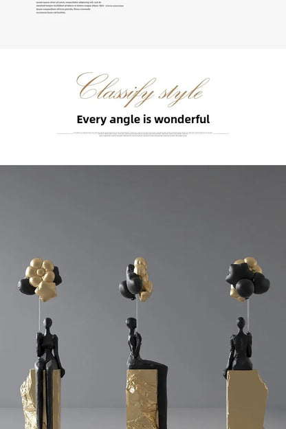 Home Decor Figurines Abstract Statues Art Ornaments Living Room Large Floor Decor Housewarming Gifts Hotel Decorative Sculptures