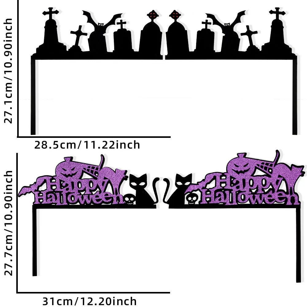 Halloween Door Frame Decoration,Bats,Pumpkins,Spider Webs,Door and Window Corner Sign, Halloween Home Decor,corner Stickers 2024