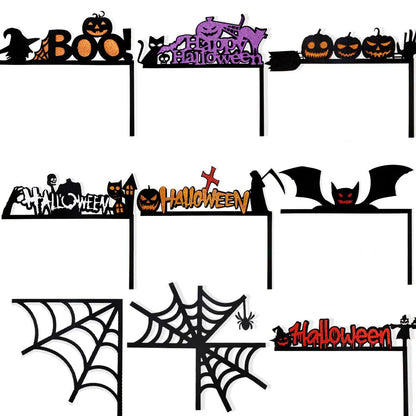 Halloween Door Frame Decoration,Bats,Pumpkins,Spider Webs,Door and Window Corner Sign, Halloween Home Decor,corner Stickers 2024