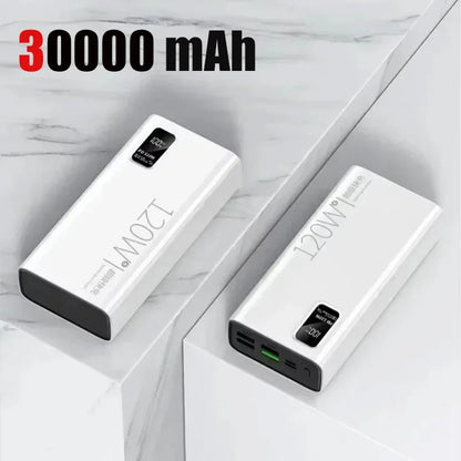 120W Super Fast Charging 50000 mAh Power Bank 100% sufficient capacity for mobile power supply for various mobile phones