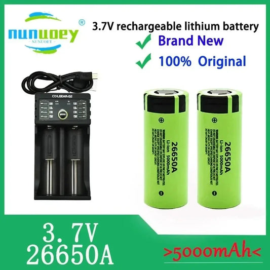 100% Original 26650 3.7V 5000mAh 50A Power Lithium Ion Battery 26650A, Geeignet Für LED Taschenlampe rechargeable battery