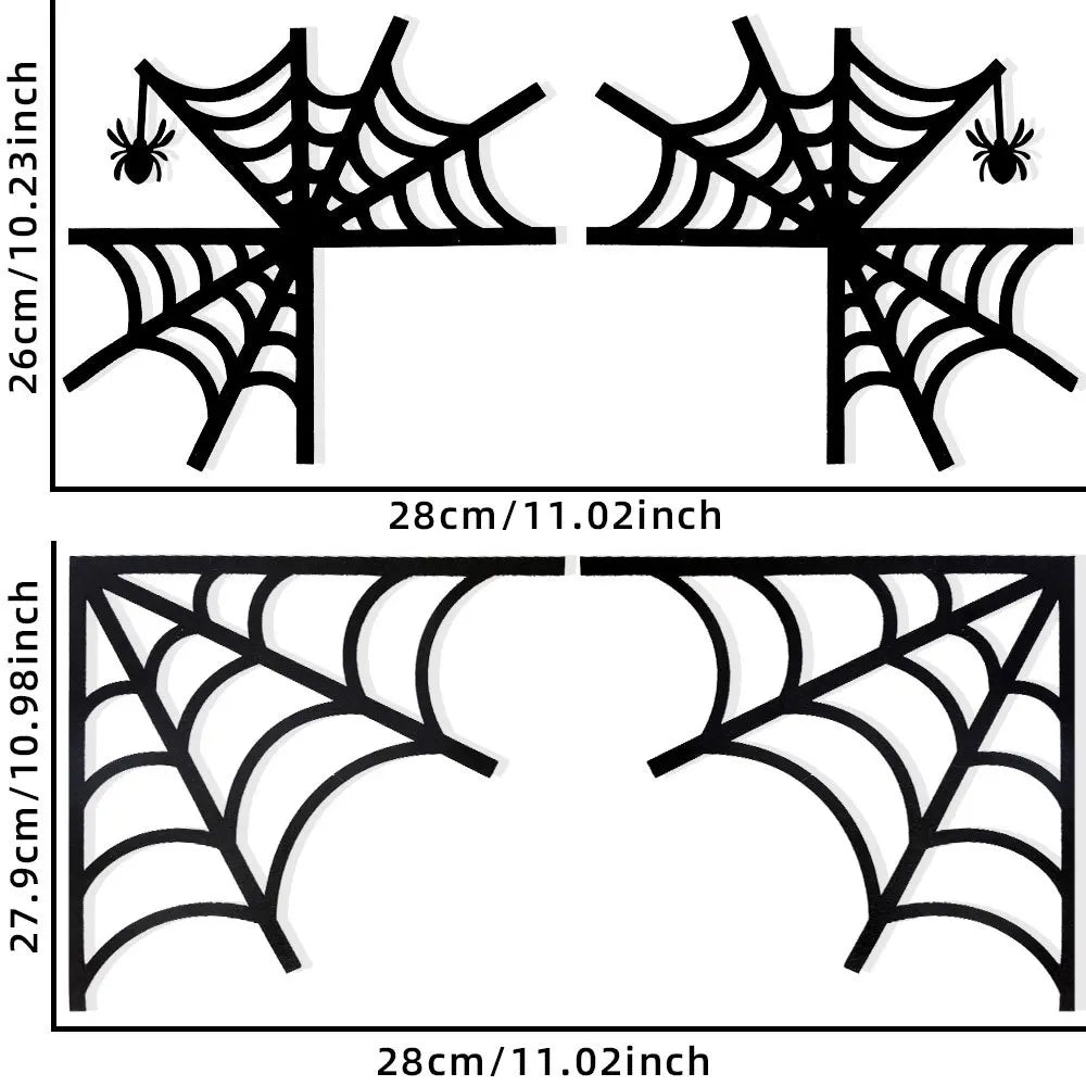 Halloween Door Frame Decoration,Bats,Pumpkins,Spider Webs,Door and Window Corner Sign, Halloween Home Decor,corner Stickers 2024