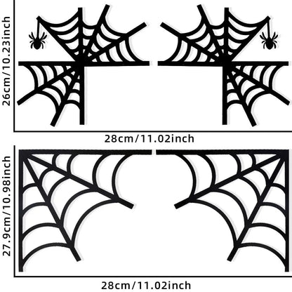 Halloween Door Frame Decoration,Bats,Pumpkins,Spider Webs,Door and Window Corner Sign, Halloween Home Decor,corner Stickers 2024