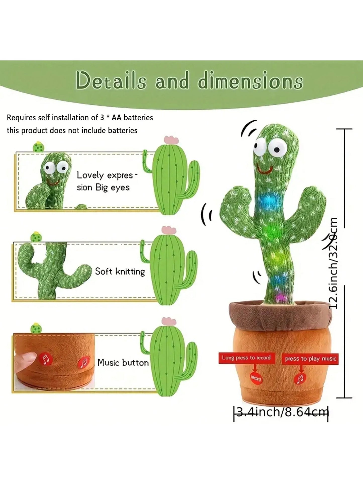 Happy Cactus Friend: Interactive Toy for Little Ones-3