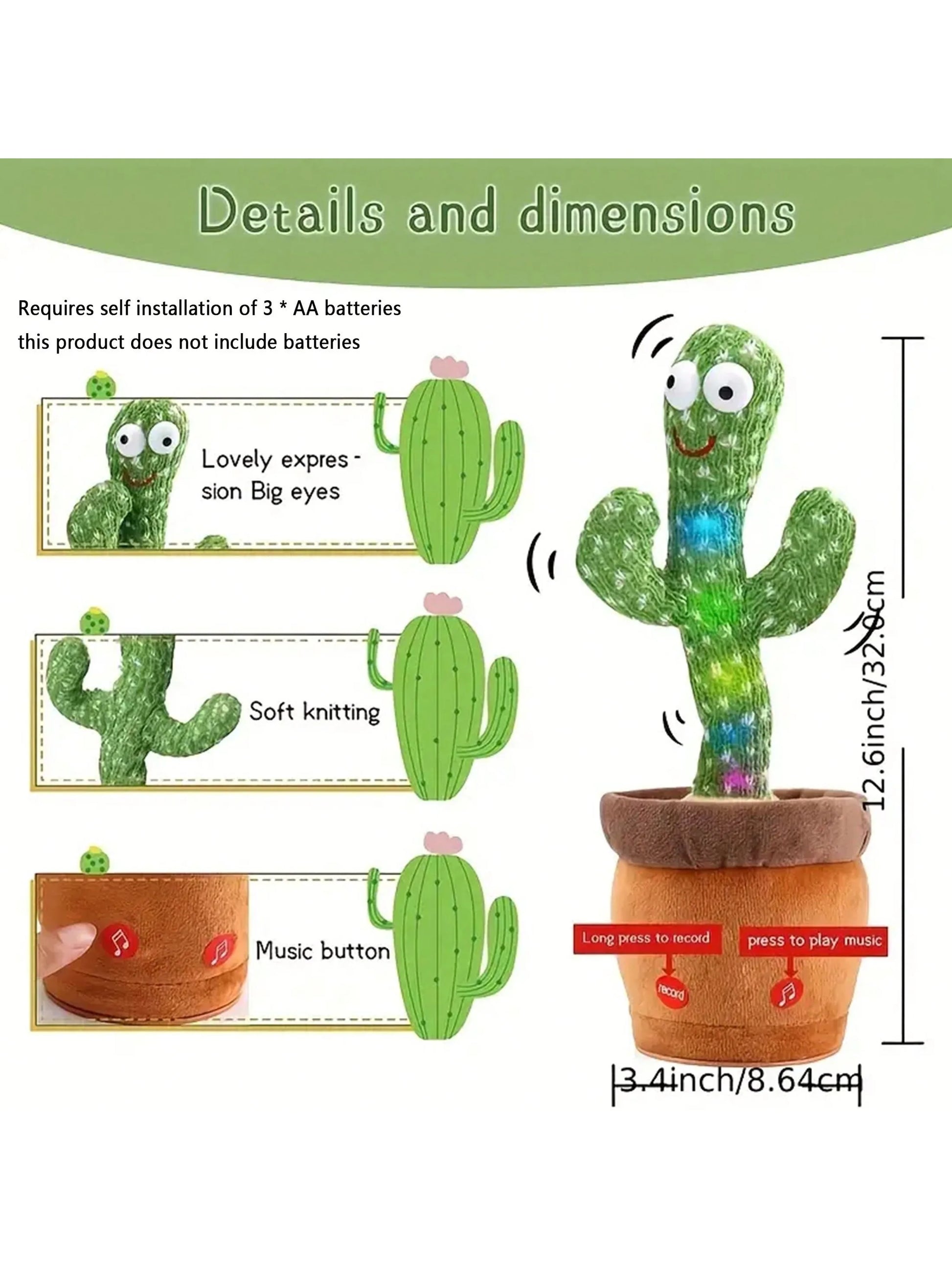 Happy Cactus Friend: Interactive Toy for Little Ones-3