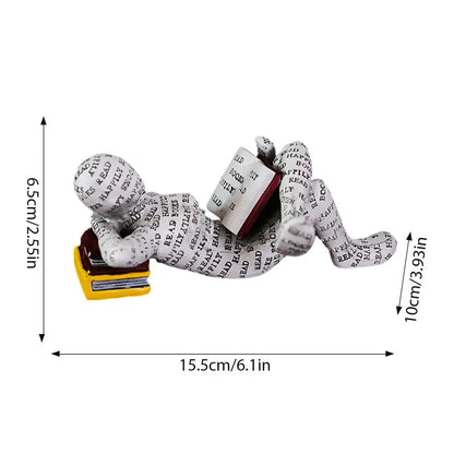 Resin Scholar's Decoration Creative Reading Art Design Modern Home Office Bookshelf TV Cabinet Accessories Desk Ornaments Gifts