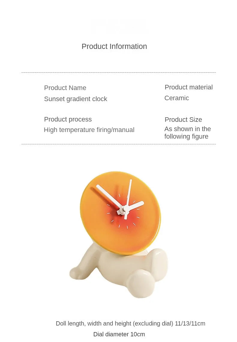 Home Clock Doll Living Room Desktop Clock Calendar Decorative Decoration Light Luxury Simple and Creative Home Decoration