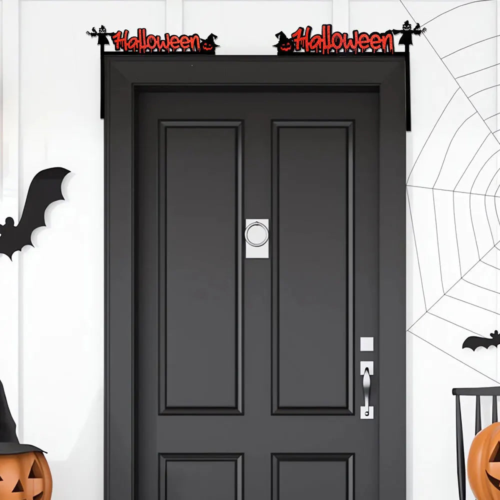 Halloween Door Frame Decoration,Bats,Pumpkins,Spider Webs,Door and Window Corner Sign, Halloween Home Decor,corner Stickers 2024