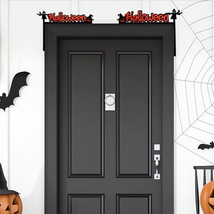 Halloween Door Frame Decoration,Bats,Pumpkins,Spider Webs,Door and Window Corner Sign, Halloween Home Decor,corner Stickers 2024
