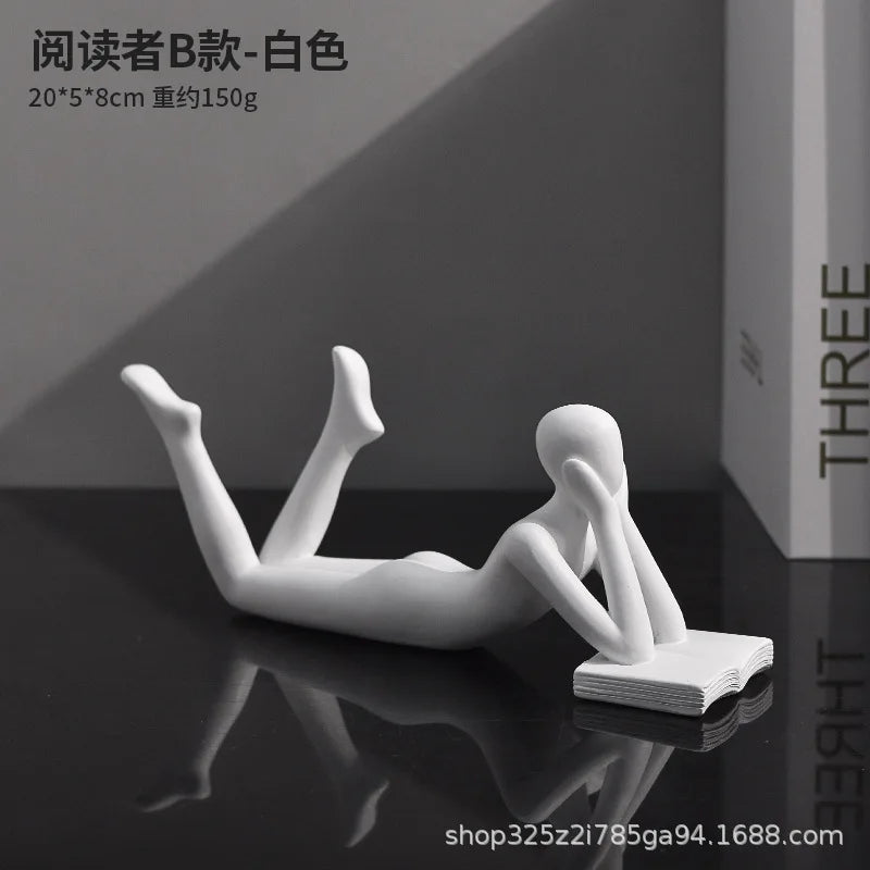 The New Creative Thinker Reads The Decoration Piece Modern Simple Home Living Room Abstract Decoration Gift