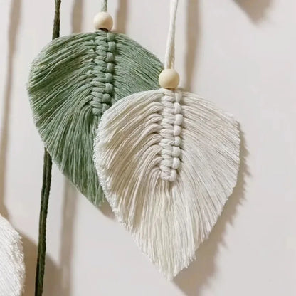 Bohemian Style Home Decor, Hemp Rope Tapestry, Hemp Rope Wallpaper, Feather Curtain, Wall Decoration, Suitable for Living Room