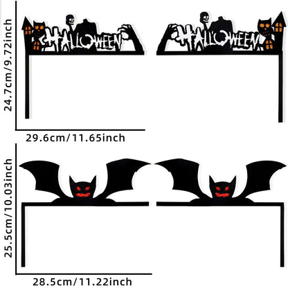 Halloween Door Frame Decoration,Bats,Pumpkins,Spider Webs,Door and Window Corner Sign, Halloween Home Decor,corner Stickers 2024