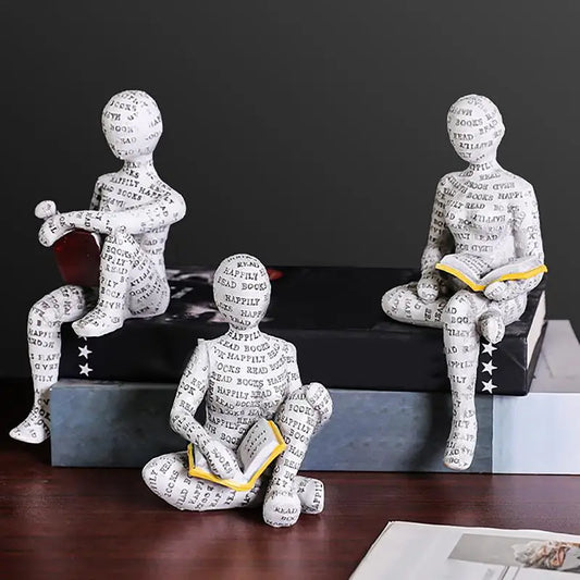 Resin Scholar's Decoration Creative Reading Art Design Modern Home Office Bookshelf TV Cabinet Accessories Desk Ornaments Gifts