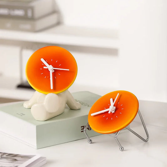 Home Clock Doll Living Room Desktop Clock Calendar Decorative Decoration Light Luxury Simple and Creative Home Decoration