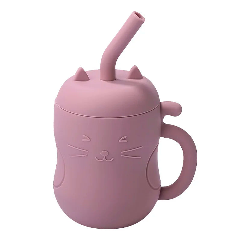Silicone Straw Water Bottle for children multivariant-8