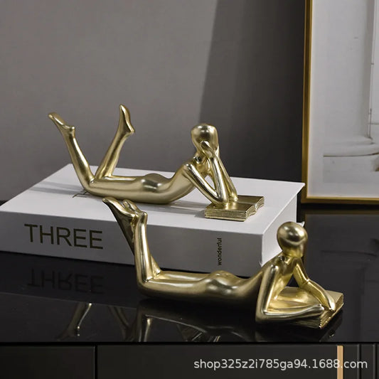 The New Creative Thinker Reads The Decoration Piece Modern Simple Home Living Room Abstract Decoration Gift