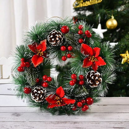 Christmas Wreath Decoration, 12 inch Wreath Display Window Decoration, Door Hanging Banner, House Decoration, Christmas party de