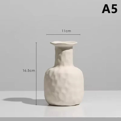 Bedroom Desktop Home Decor Photography Background Decor Modern Simple Ceramic Art Vase Dried Flowers Flower Arrangement Ornament