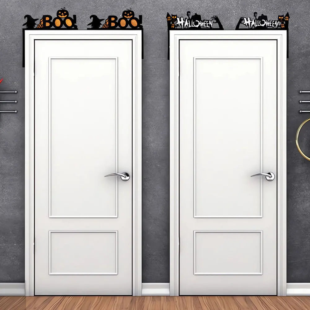 Halloween Door Frame Decoration,Bats,Pumpkins,Spider Webs,Door and Window Corner Sign, Halloween Home Decor,corner Stickers 2024