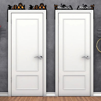 Halloween Door Frame Decoration,Bats,Pumpkins,Spider Webs,Door and Window Corner Sign, Halloween Home Decor,corner Stickers 2024