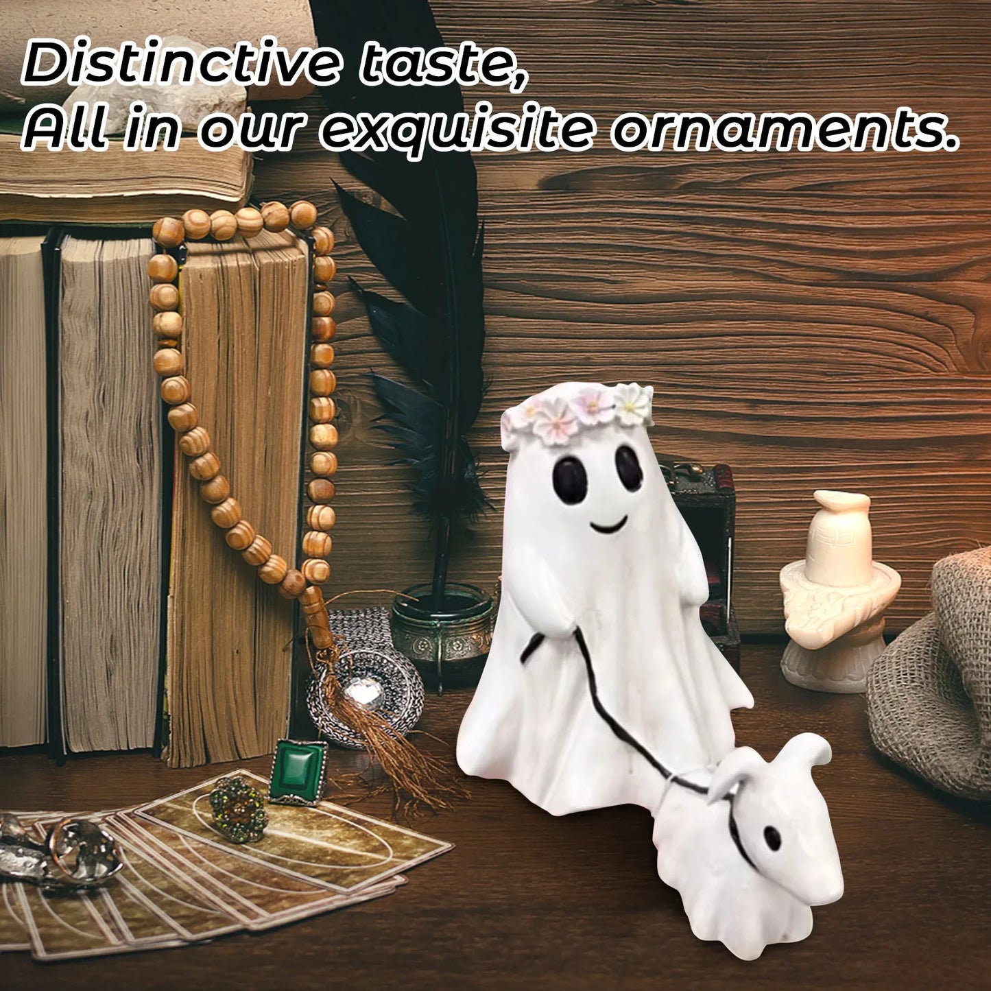 2024 Fashion Halloween Decoration Creative Dog Walking Ornaments Halloween Creative Desk Decoration