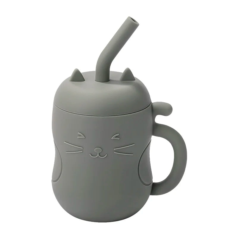 Silicone Straw Water Bottle for children multivariant-6