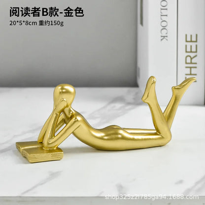 The New Creative Thinker Reads The Decoration Piece Modern Simple Home Living Room Abstract Decoration Gift