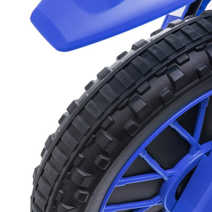 Aosom 12V Motorcycle Dirt Bike Electric BatteryPowered RideOn Toy Offroad Street Bike with Charging Battery Training Wheels Blu