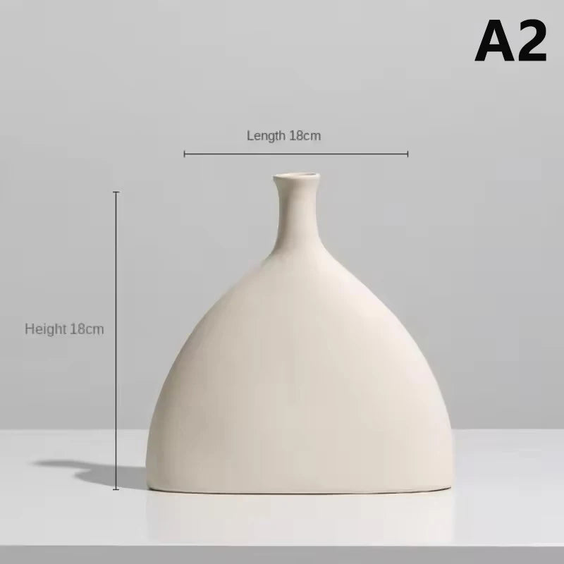 Bedroom Desktop Home Decor Photography Background Decor Modern Simple Ceramic Art Vase Dried Flowers Flower Arrangement Ornament