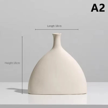 Bedroom Desktop Home Decor Photography Background Decor Modern Simple Ceramic Art Vase Dried Flowers Flower Arrangement Ornament