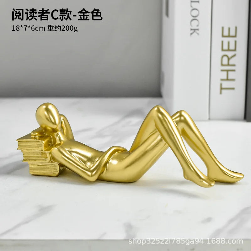 The New Creative Thinker Reads The Decoration Piece Modern Simple Home Living Room Abstract Decoration Gift