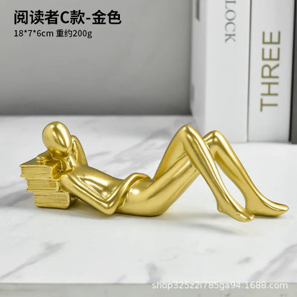 The New Creative Thinker Reads The Decoration Piece Modern Simple Home Living Room Abstract Decoration Gift