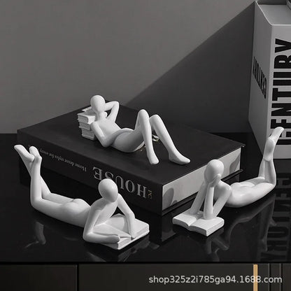 The New Creative Thinker Reads The Decoration Piece Modern Simple Home Living Room Abstract Decoration Gift