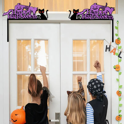 Halloween Door Frame Decoration,Bats,Pumpkins,Spider Webs,Door and Window Corner Sign, Halloween Home Decor,corner Stickers 2024