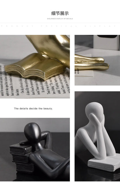 The New Creative Thinker Reads The Decoration Piece Modern Simple Home Living Room Abstract Decoration Gift