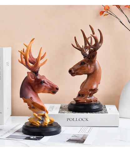 Deer Ornament Home Office Desktop Resin Crafts Living Room Decoration  Home Decoration Accessories