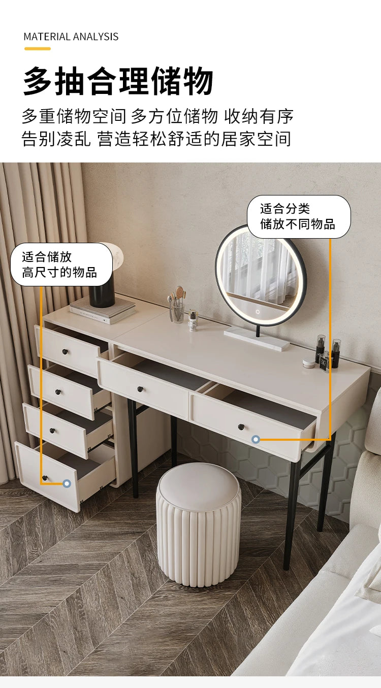 Storage Vanity Table Decoration Dresser Makeup Vanity Table Modern Bedroom Coiffeuse De Chambre Maquillage Bedroom Furniture