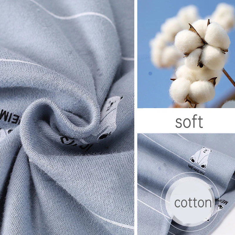 Two Piece Cotton Pajamas-4
