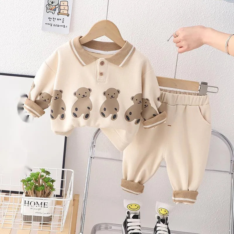 Polo Shirt and Trousers Set with Bears Multivariant-2