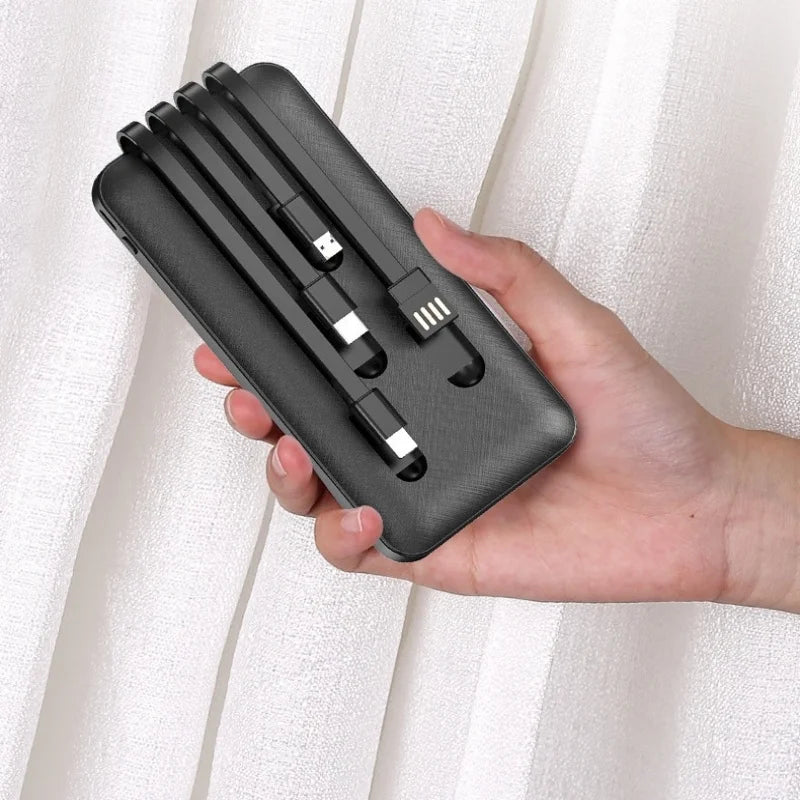 Power Bank Battery 20000Mah 20W Fast Charging Power Pack 4 USB Charging Cable, Outdoor Mobile Power Supply, Light and Thin, Very Easy to Carry, Safe Use, Reusable 1000 Times