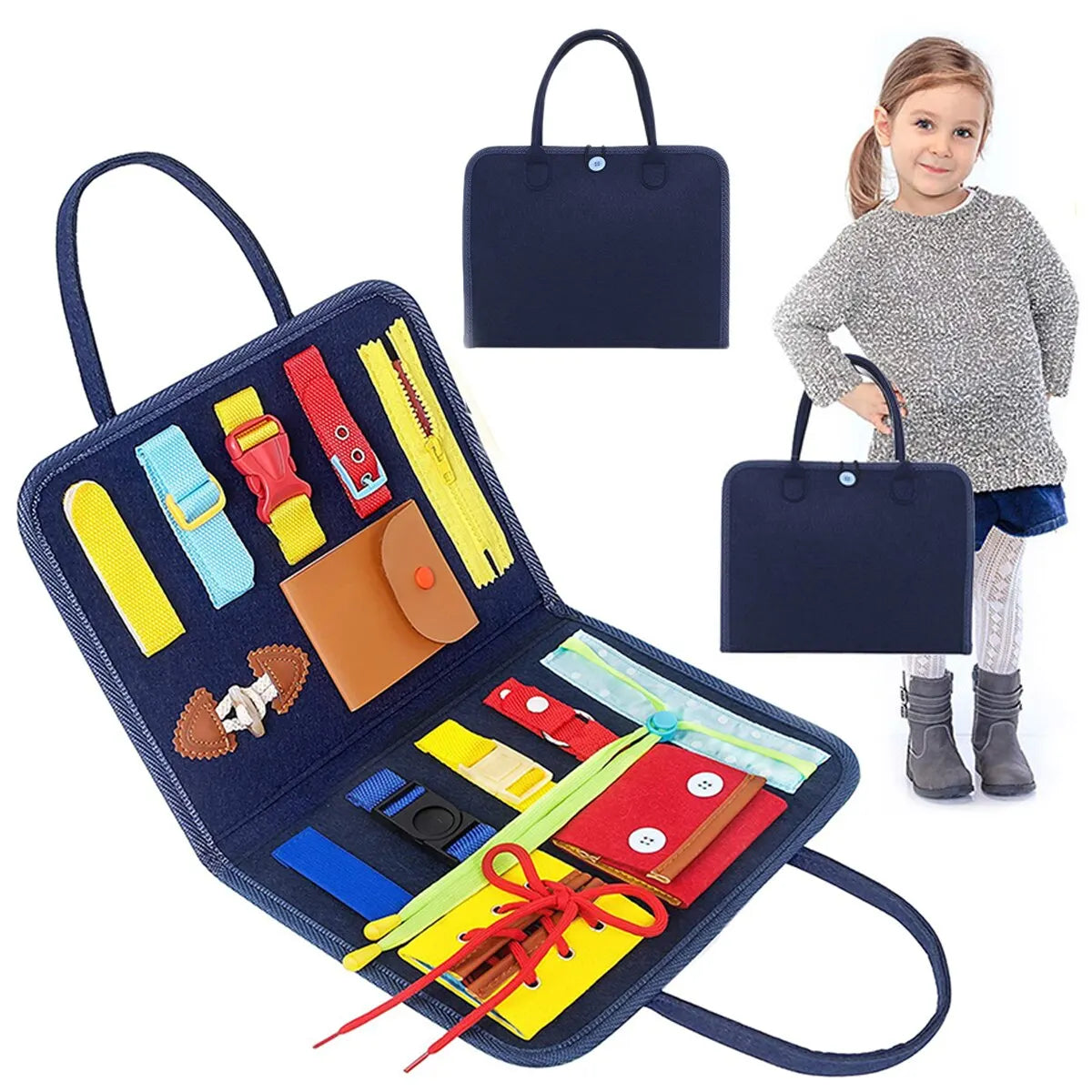 Busy Board Montessori for Toddlers Educational Toy-7