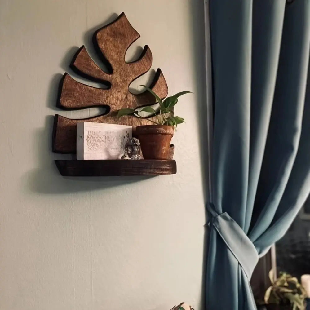 Home Decoration Wooden Wall Decoration Frame Wall Mounted Creative Plant Wall Hanging Retro Modern Storage Rack Home