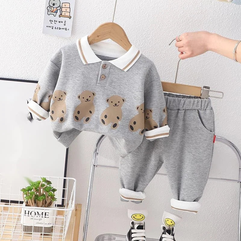 Polo Shirt and Trousers Set with Bears Multivariant-3