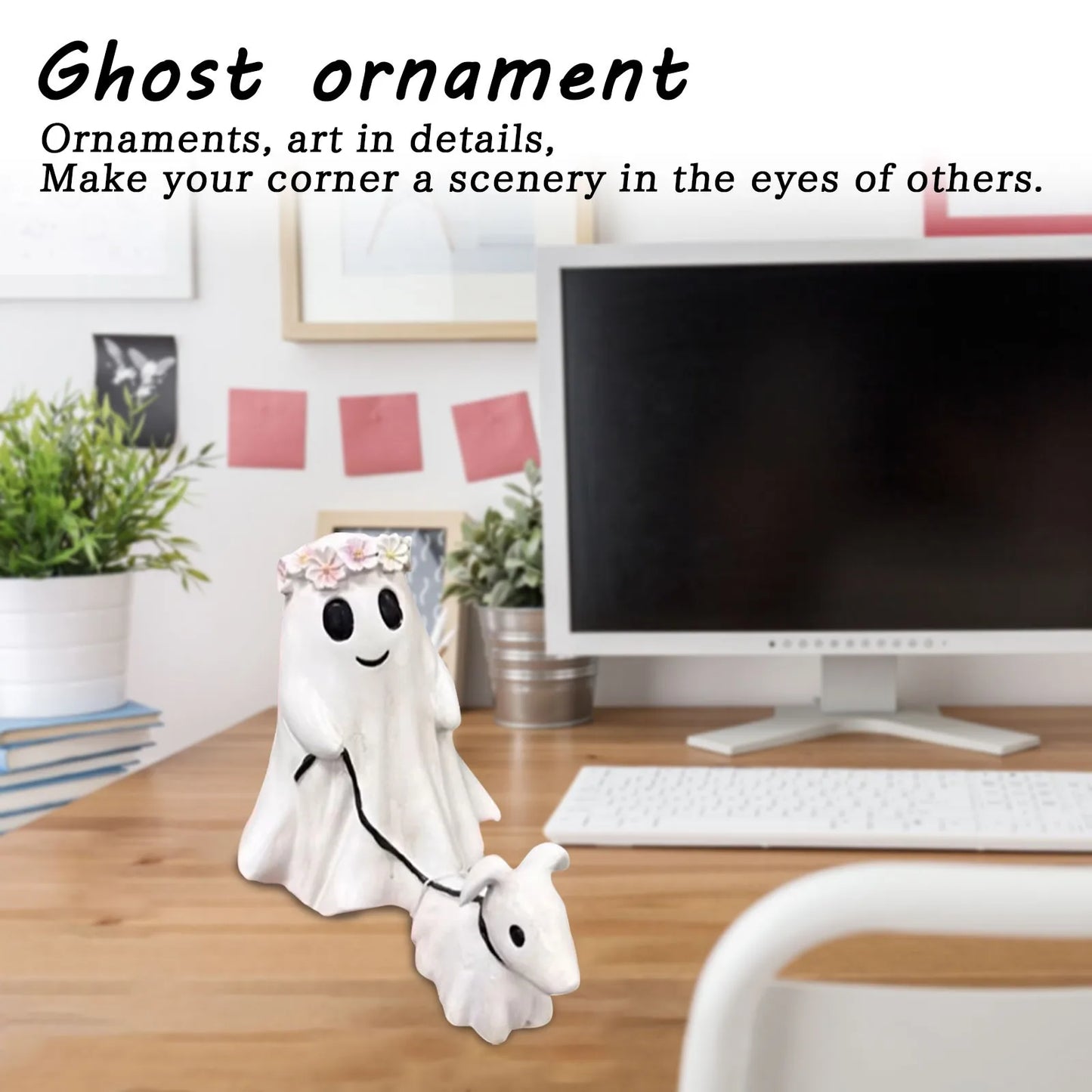 2024 Fashion Halloween Decoration Creative Dog Walking Ornaments Halloween Creative Desk Decoration