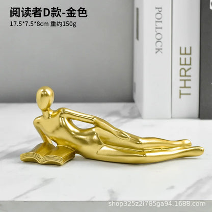 The New Creative Thinker Reads The Decoration Piece Modern Simple Home Living Room Abstract Decoration Gift