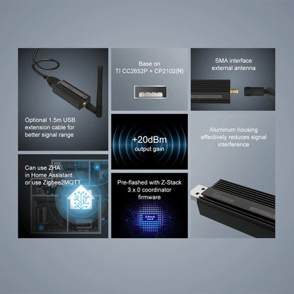 SONOFF 1-5PCS ZBDongle-P Zigbee 3.0 USB Dongle Plus Zigbee Gateway Support Home Assistant ZHA Zigbee2MQTT Sonoff Zigbee Series