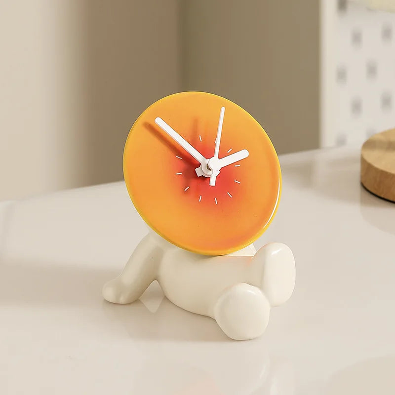 Home Clock Doll Living Room Desktop Clock Calendar Decorative Decoration Light Luxury Simple and Creative Home Decoration