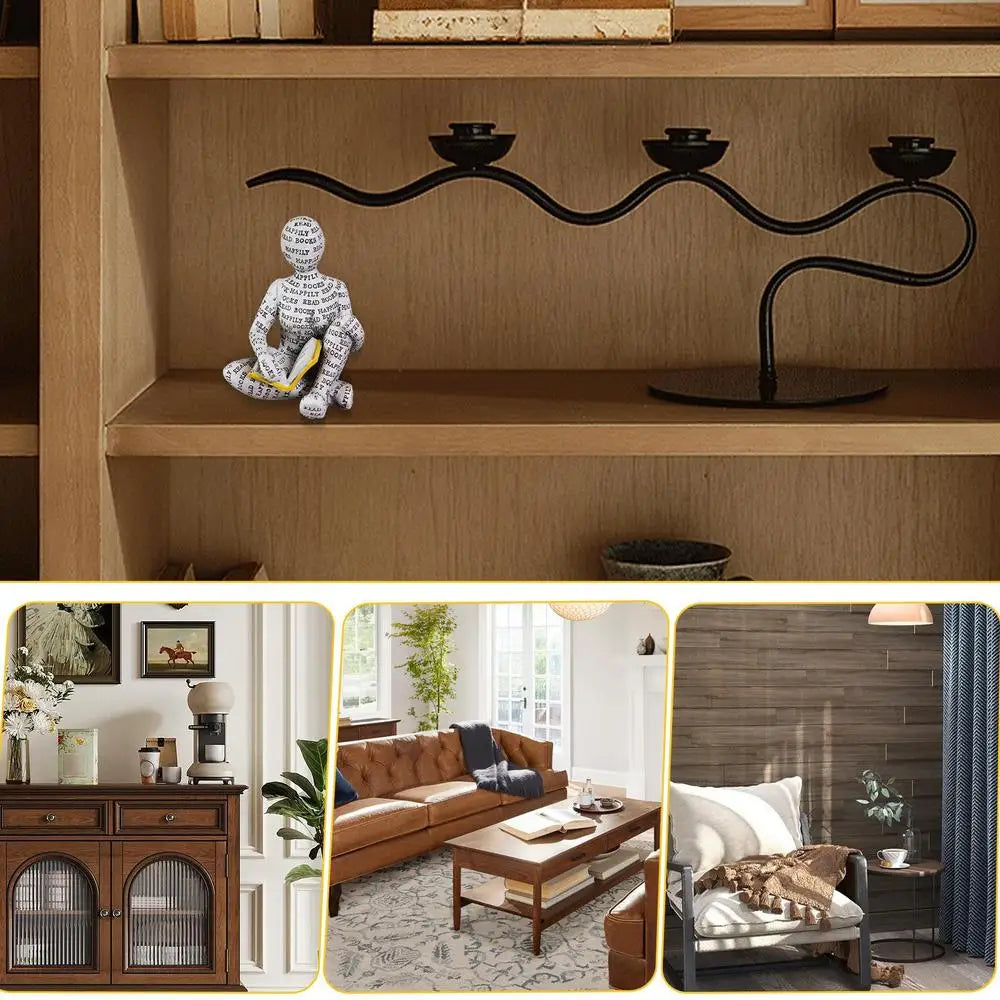 Resin Scholar's Decoration Creative Reading Art Design Modern Home Office Bookshelf TV Cabinet Accessories Desk Ornaments Gifts