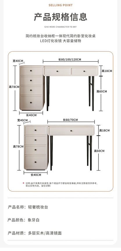Storage Vanity Table Decoration Dresser Makeup Vanity Table Modern Bedroom Coiffeuse De Chambre Maquillage Bedroom Furniture
